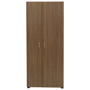 Armadio Multiuso 77x34x180 Colore Quercia 2 Ante E 5 Ripiani