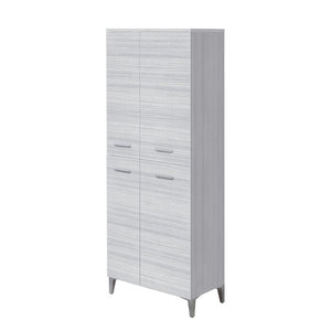 Armadio multiuso grigio 153,5 cm con ante e ripiani regolabili Desya