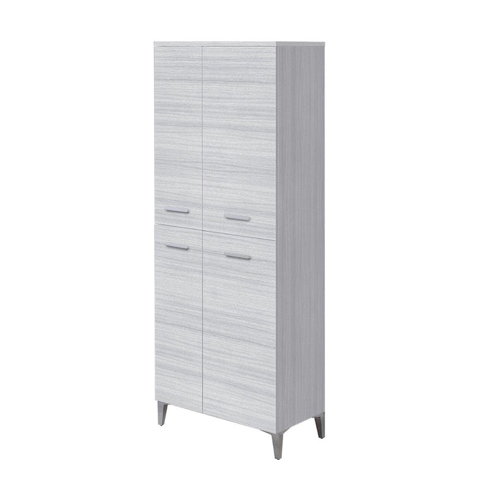 Armadio multiuso grigio 153,5 cm con ante e ripiani regolabili Desya