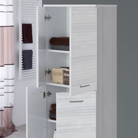 Armadio multiuso grigio 153,5 cm con ante e ripiani regolabili Desya