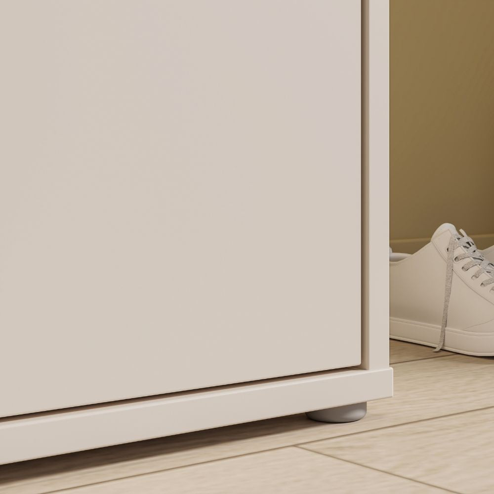 Armadio multiuso Medea 6 ante cashmere 109x35x192 - Scarpiera e armadio salvaspazio