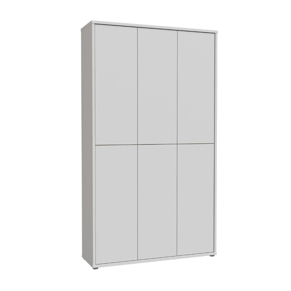 Armadio multiuso Medea 6 ante grigio chiaro 109x35x192 - Scarpiera e armadio salvaspazio