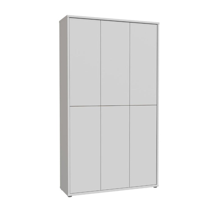 Armadio multiuso Medea 6 ante grigio chiaro 109x35x192 - Scarpiera e armadio salvaspazio