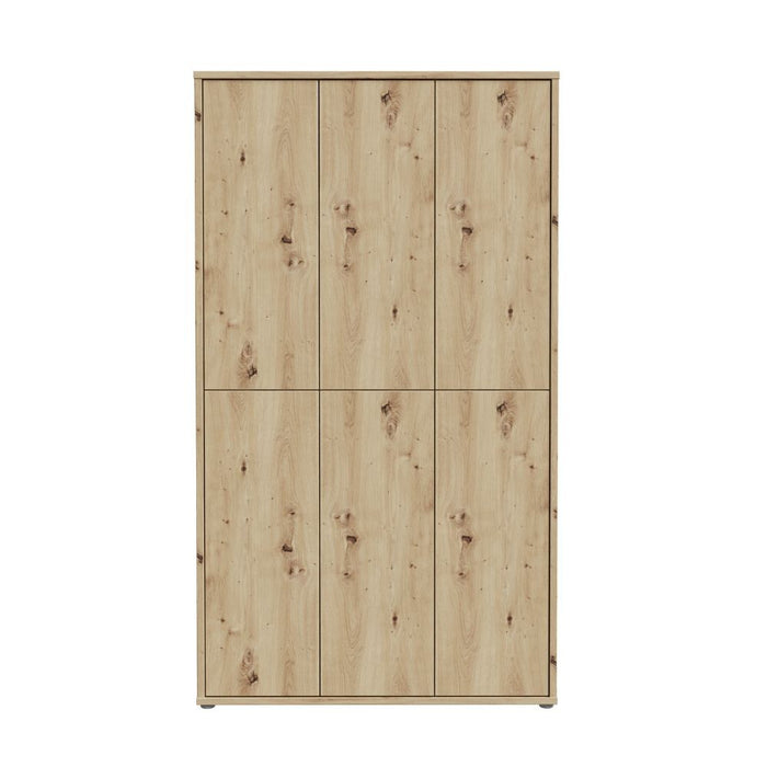 Armadio multiuso Medea 6 ante rovere 109x35x192 - Scarpiera e armadio salvaspazio