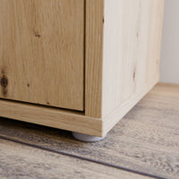 Armadio multiuso Medea 6 ante rovere 109x35x192 - Scarpiera e armadio salvaspazio