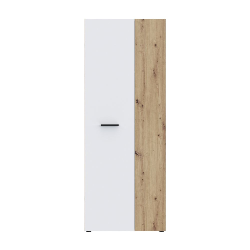 Armadio multiuso portascope Teodoro 2 ante rovere con anta bianca 68x36.5x181H