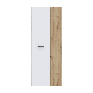 Armadio multiuso portascope Teodoro 2 ante rovere con anta bianca 68x36.5x181H