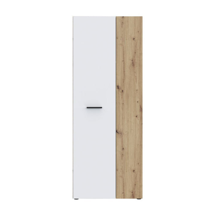 Armadio multiuso portascope Teodoro 2 ante rovere con anta bianca 68x36.5x181H