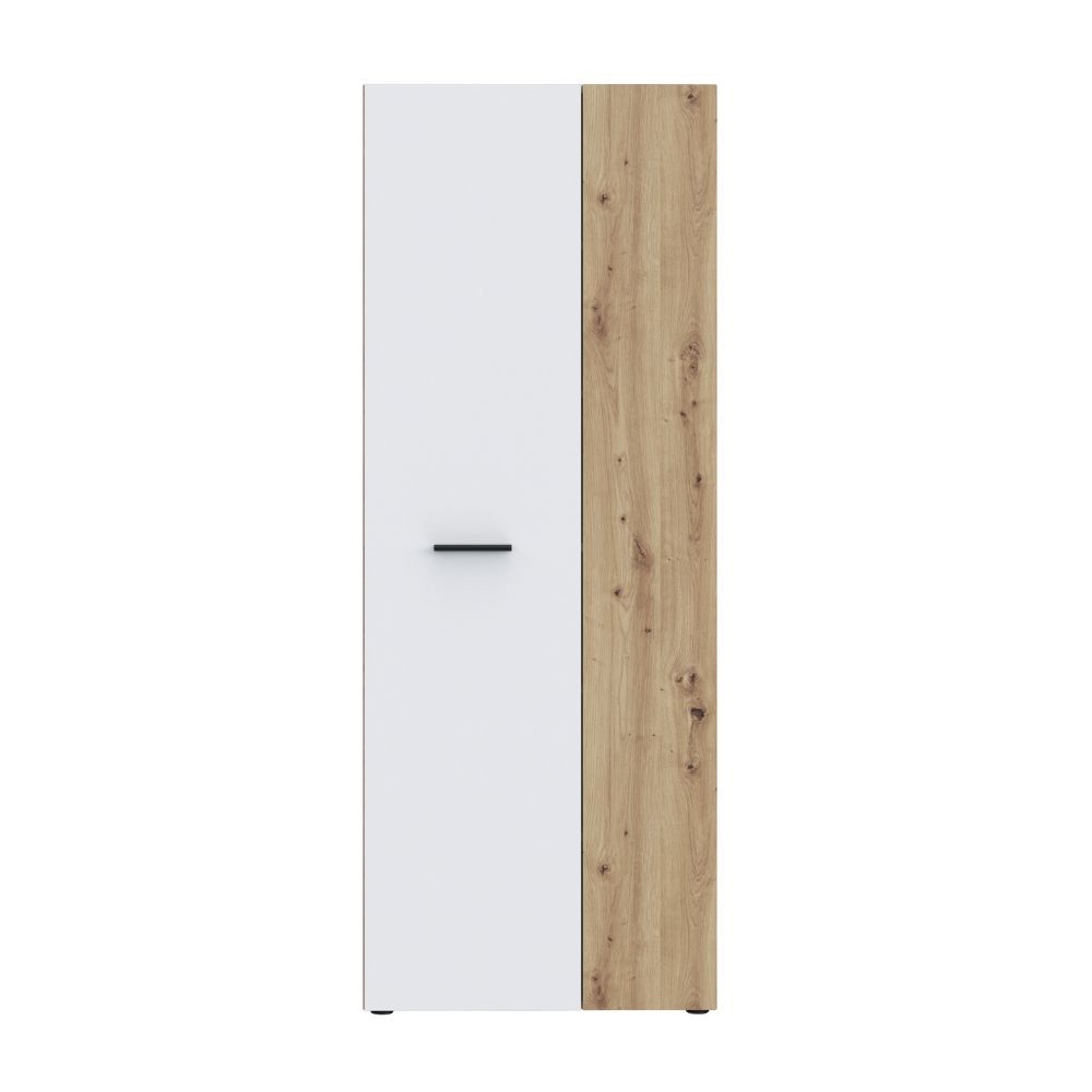 Armadio multiuso tuttopiani Teodoro 2 ante rovere con anta bianca 69x36.5x181H