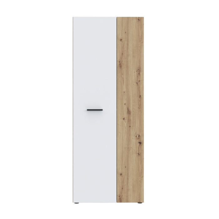 Armadio multiuso tuttopiani Teodoro 2 ante rovere con anta bianca 69x36.5x181H