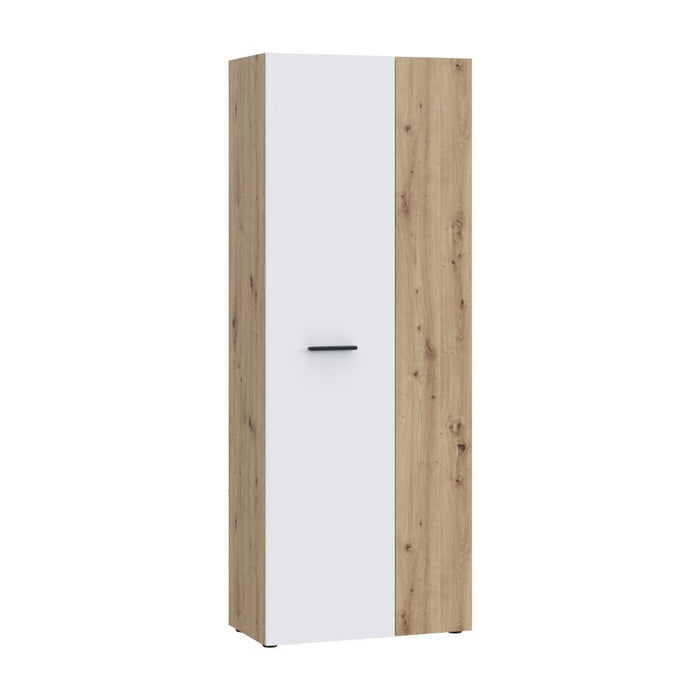 Armadio multiuso tuttopiani Teodoro 2 ante rovere con anta bianca 69x36.5x181H