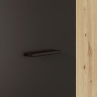 Armadio multiuso tuttopiani Teodoro 2 ante rovere con anta nera 69x36.5x181H