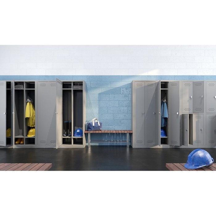 Armadio Porta Scopa Metallico 1 Anta Cm. 60Lx40Px167H