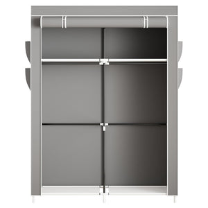 Trade Shop - Armadio Portatile In Tela Organizer Pieghevole Con Mensole 2 Binari Per Appendere Vestiti         