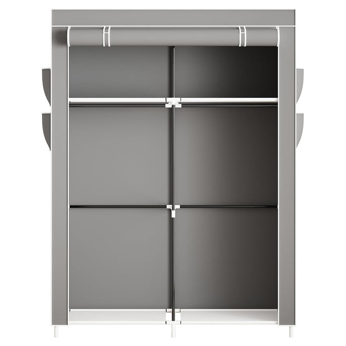 Trade Shop - Armadio Portatile In Tela Organizer Pieghevole Con Mensole 2 Binari Per Appendere Vestiti         