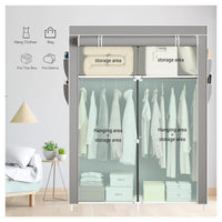 Trade Shop - Armadio Portatile In Tela Organizer Pieghevole Con Mensole 2 Binari Per Appendere Vestiti         