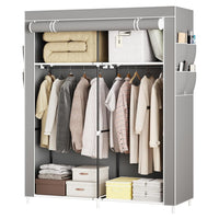 Trade Shop - Armadio Portatile In Tela Organizer Pieghevole Con Mensole 2 Binari Per Appendere Vestiti         