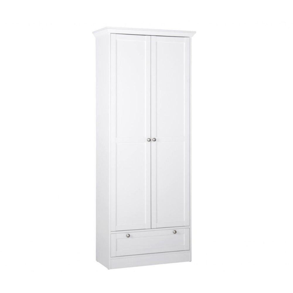 Armadio scarpiera due ante e cassetto Landwood13 colore bianco