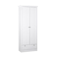 Armadio scarpiera due ante e cassetto Landwood13 colore bianco