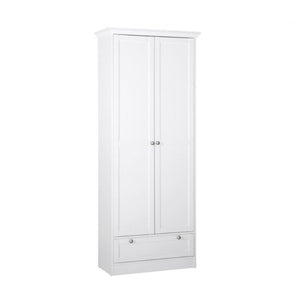 Armadio scarpiera due ante e cassetto Landwood13 colore bianco
