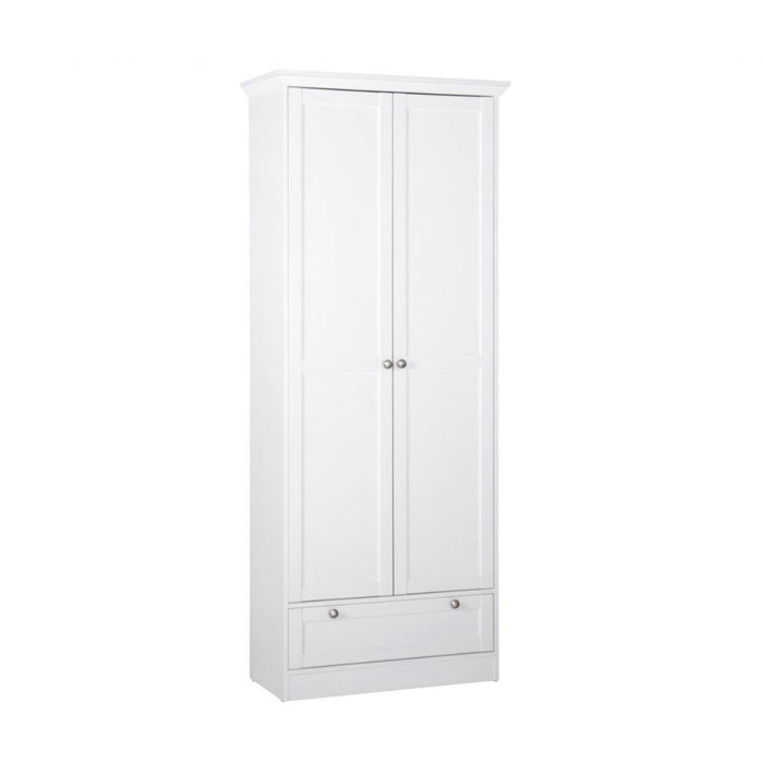 Armadio scarpiera due ante e cassetto Landwood13 colore bianco