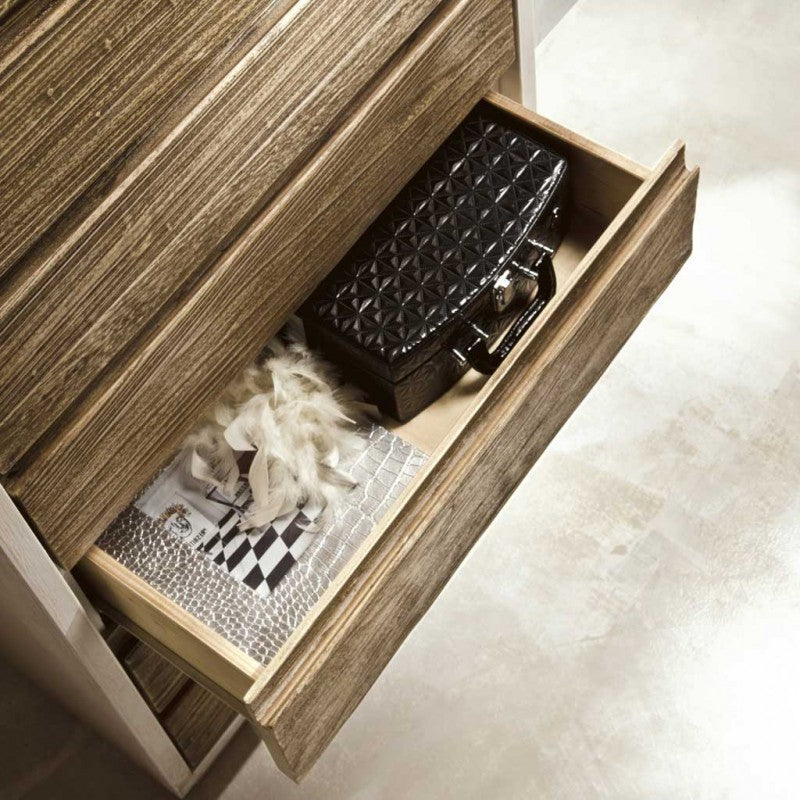 Armadio 4 porte shabby chic in legno l.281 p.60 h.256