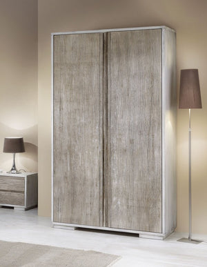 Armadio 2 porte shabby chic in legno l.120 p.60 h.220