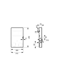 Armadio procedurale senza porta, capacità 10 lucchetti, Lockout Tagout LOTO - THIRARD