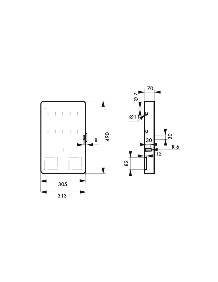 Armadio procedurale senza porta, capacità 10 lucchetti, Lockout Tagout LOTO - THIRARD