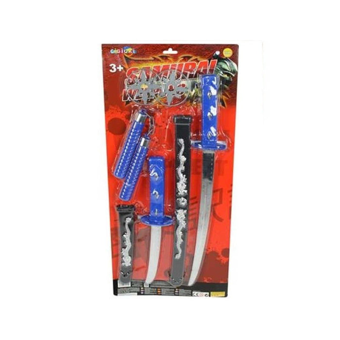 Trade Shop - Armi Samurai Set Spada Katana Ninja Gioco Giocattolo Bambini -