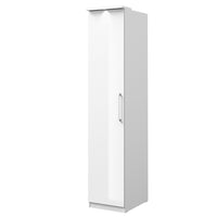 Armadio a 1 anta per cabina armadio collezione MODULO colore bianco con LED inclusi.