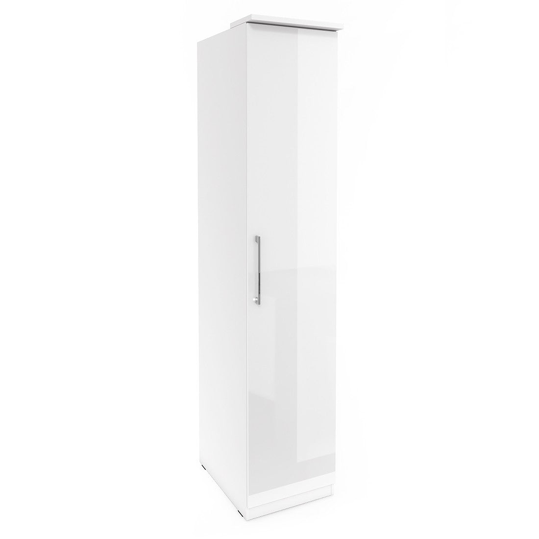 Armadio a 1 anta per cabina armadio collezione MODULO colore bianco con LED inclusi.