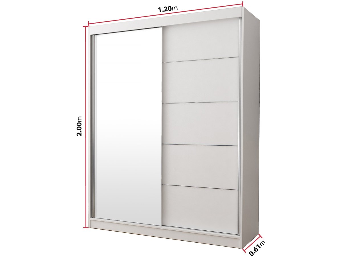 Vetrina NEOMI 05" - 120 x 200 x 61 cm - Bianco