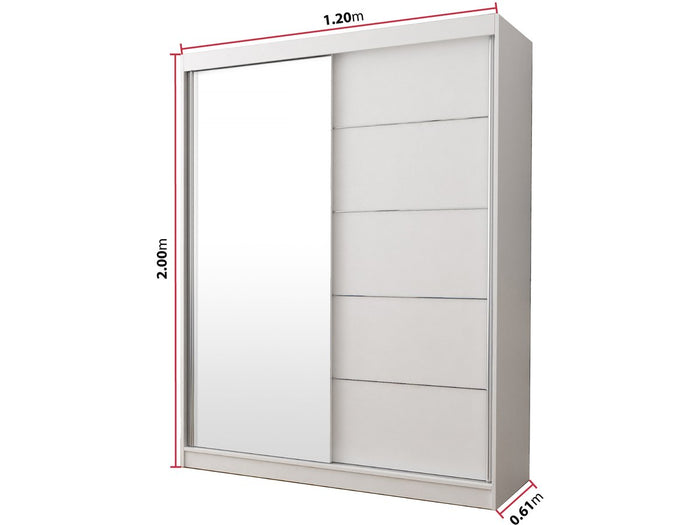 Vetrina NEOMI 05" - 120 x 200 x 61 cm - Bianco