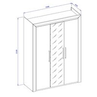 Armadio 150cm collezione DOHA. Colore bianco lucido.