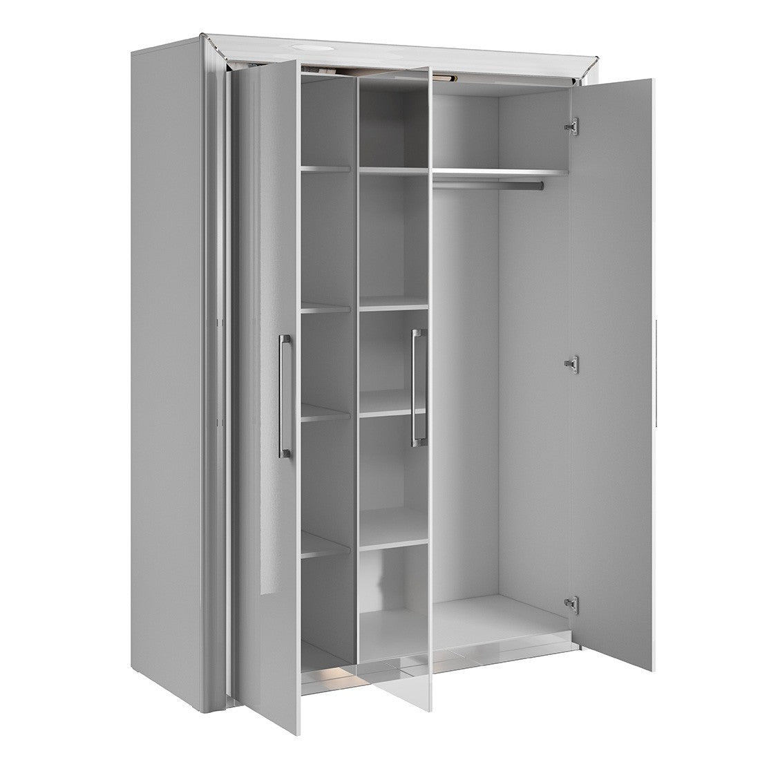 Armadio 150cm collezione DOHA. Colore bianco lucido.