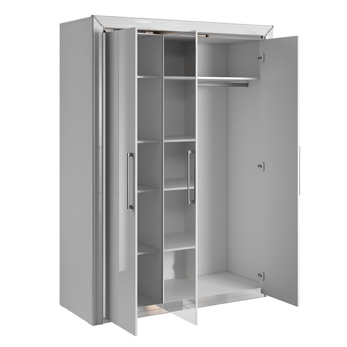 Armadio 150cm collezione DOHA. Colore bianco lucido.