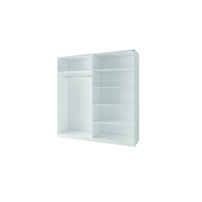 Armadio con 2 porte scorrevoli con specchio - 150 cm - bianco opaco alpino - collezione ARSALA