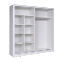 Armadio con 2 porte scorrevoli - bianco e nero - Collezione BRESCIA