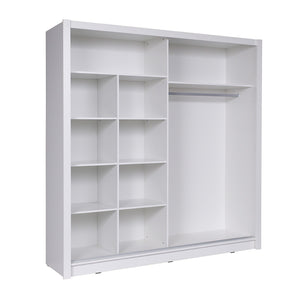 Armadio con 2 porte scorrevoli - bianco e nero - Collezione BRESCIA