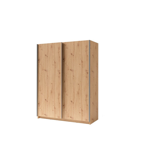 Armadio con 2 porte scorrevoli - Collezione GOZU - Colore rovere artigiano - 180 x 198 x 62 cm