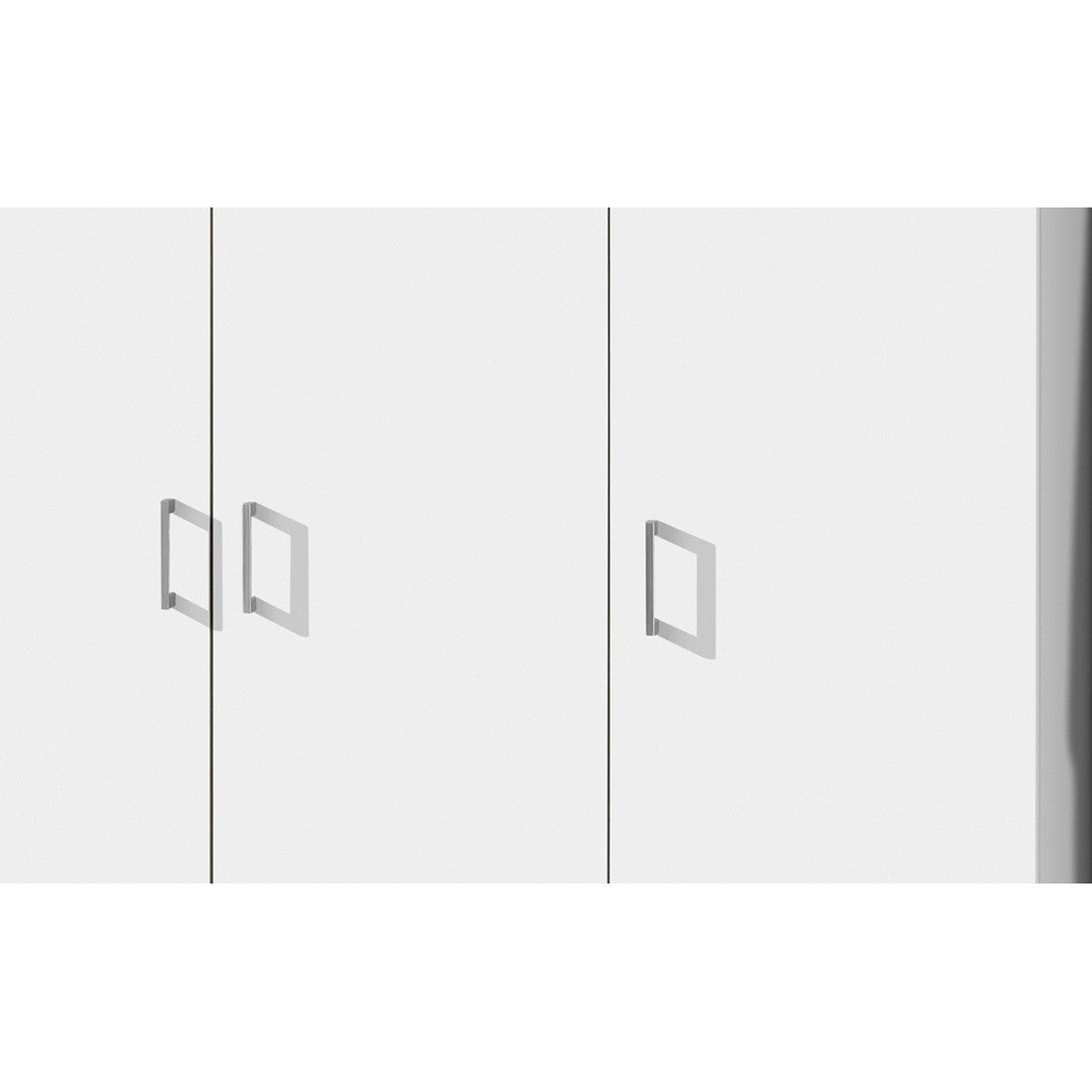 Armadio a 3 ante colore bianco, collezione REY. Guardaroba ideale per il tuo ingresso o la tua lavanderia.