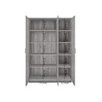 Armadio a 3 ante colore rovere collezione REY. Guardaroba ideale per il vostro ingresso o la vostra lavanderia.