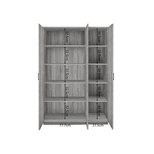 Armadio a 3 ante colore rovere collezione REY. Guardaroba ideale per il vostro ingresso o la vostra lavanderia.