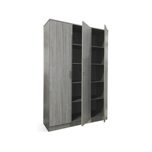 Armadio a 3 ante colore rovere collezione REY. Guardaroba ideale per il vostro ingresso o la vostra lavanderia.