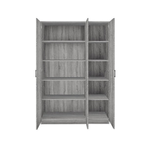 Armadio a 3 ante colore rovere collezione REY. Guardaroba ideale per il vostro ingresso o la vostra lavanderia.