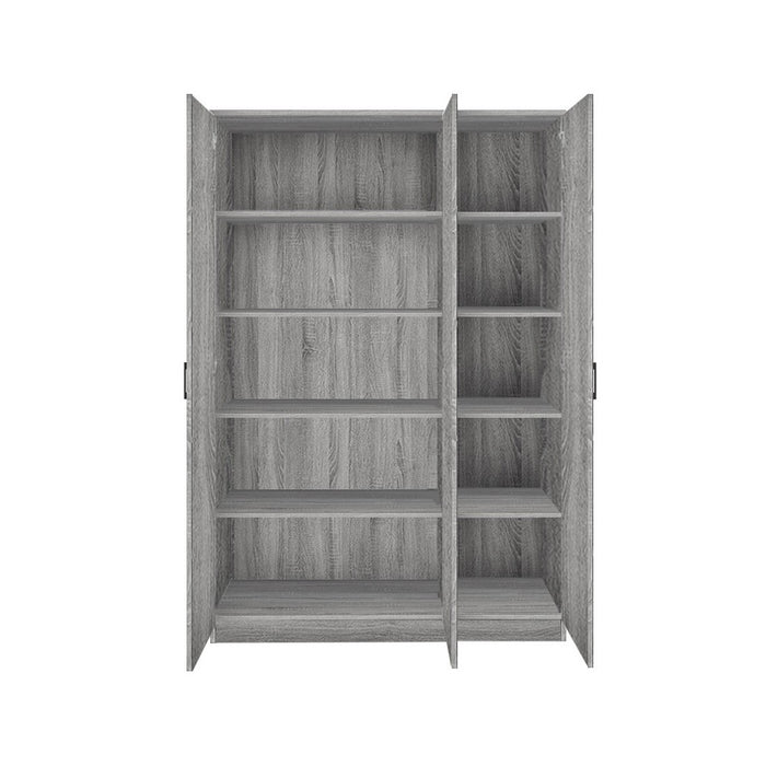 Armadio a 3 ante colore rovere collezione REY. Guardaroba ideale per il vostro ingresso o la vostra lavanderia.