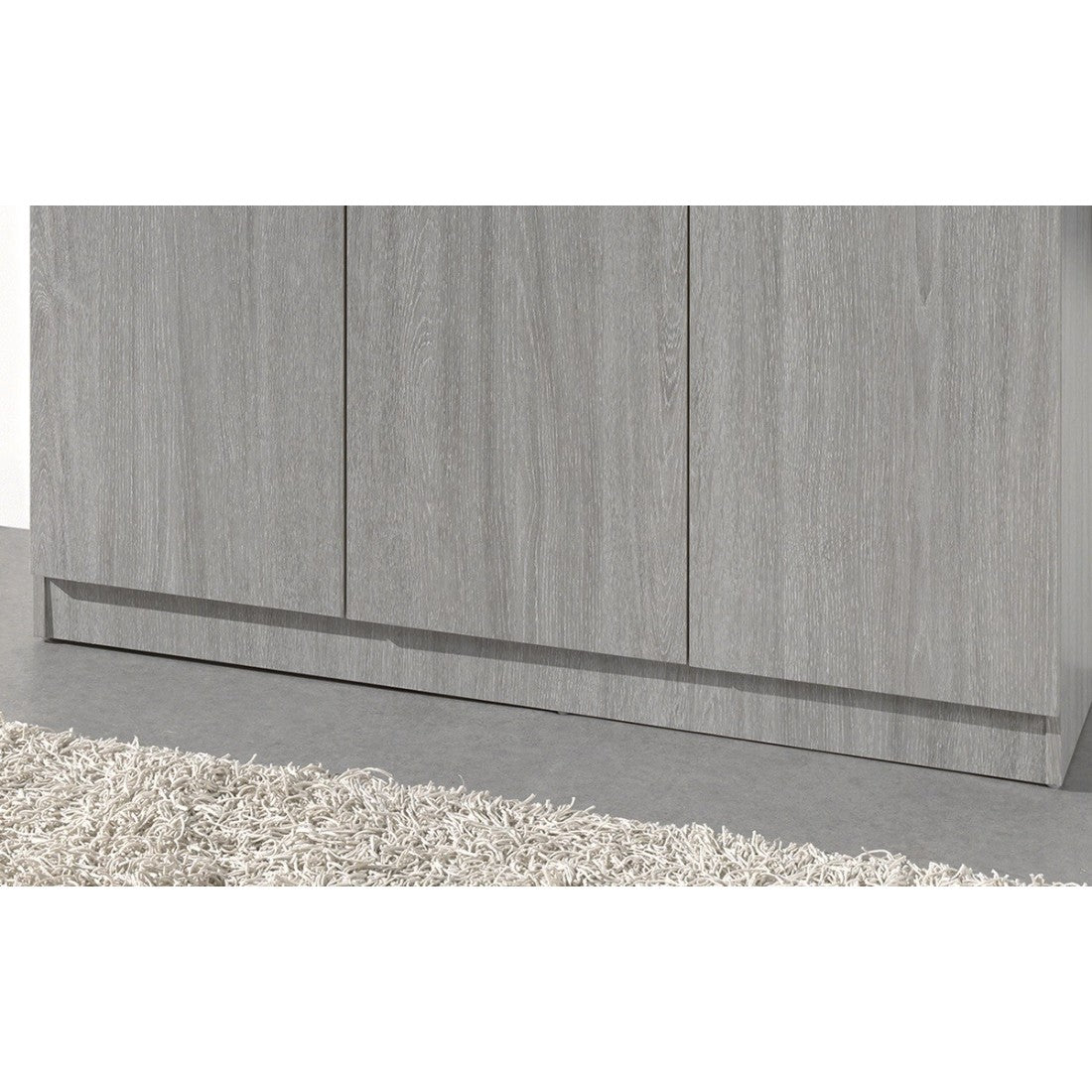 Armadio a 3 ante colore rovere collezione REY. Guardaroba ideale per il vostro ingresso o la vostra lavanderia.