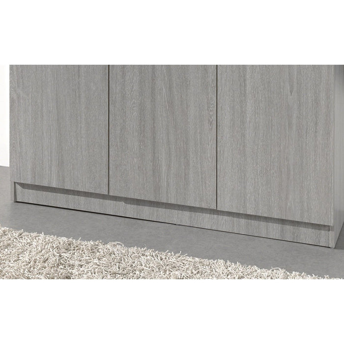 Armadio a 3 ante colore rovere collezione REY. Guardaroba ideale per il vostro ingresso o la vostra lavanderia.