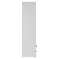 Armadio a 4 ante con 2 specchi TOM - Dimensioni H185 x L160 x P52 cm - Colore bianco - Stile design